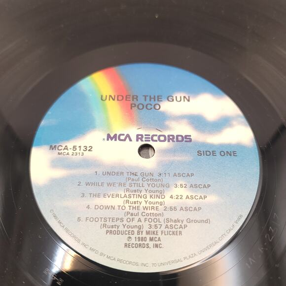 Poco Under the Gun Vinyl Record 1980 - Picture 4 of 6